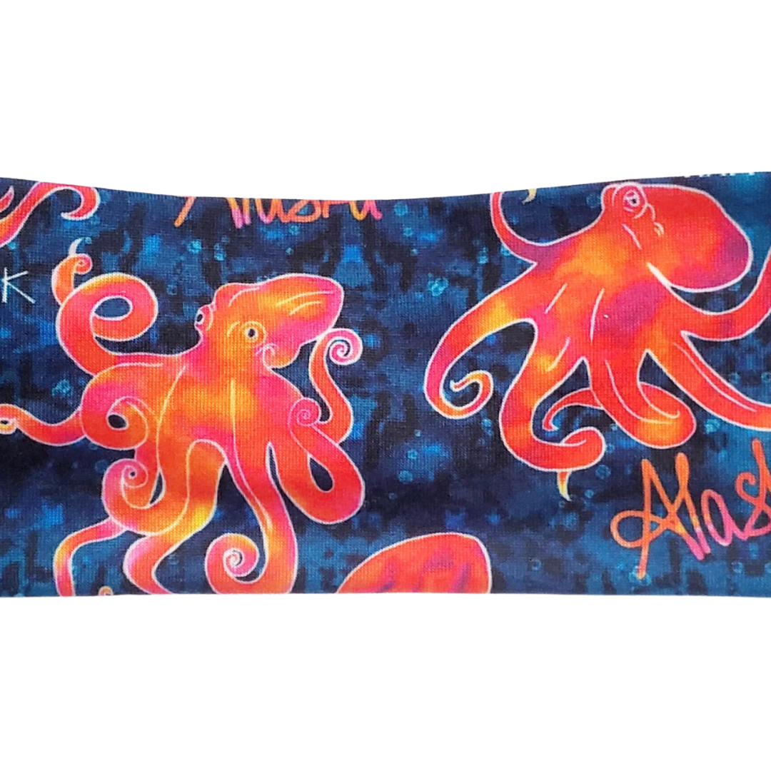"Alaska Octopus" on Navy Headband