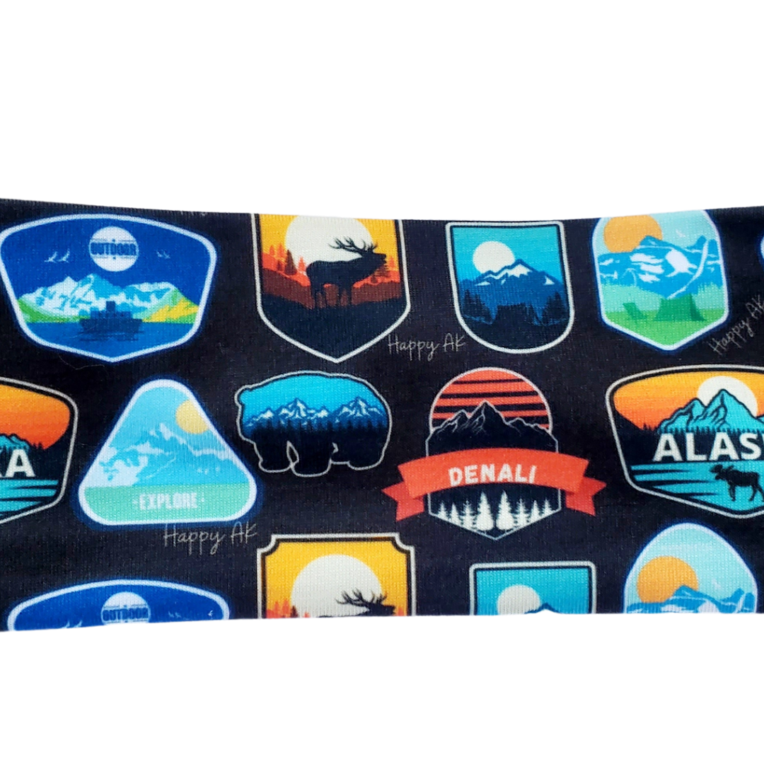 Adesivo Ovale Bandiera USA Alaska AK - Resistente Acqua E Sole (12x8 Cm)