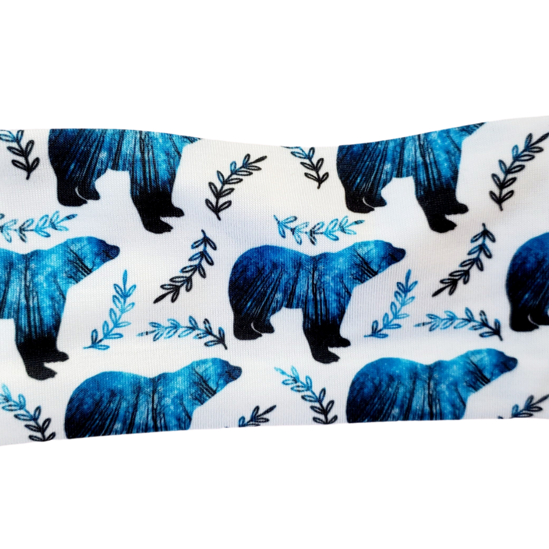 Blue Aurora Bear Headband