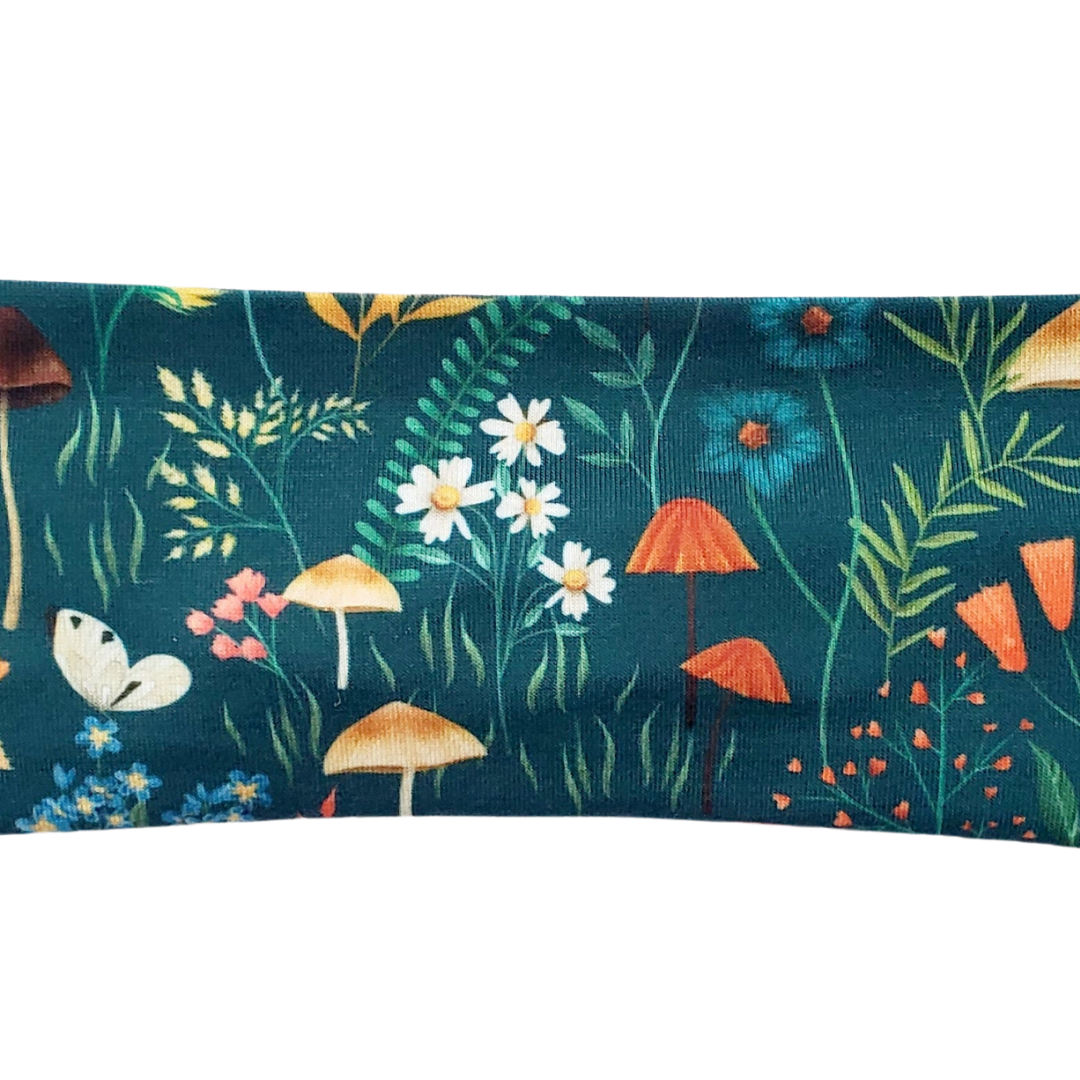 Mushrooms on Teal Headband