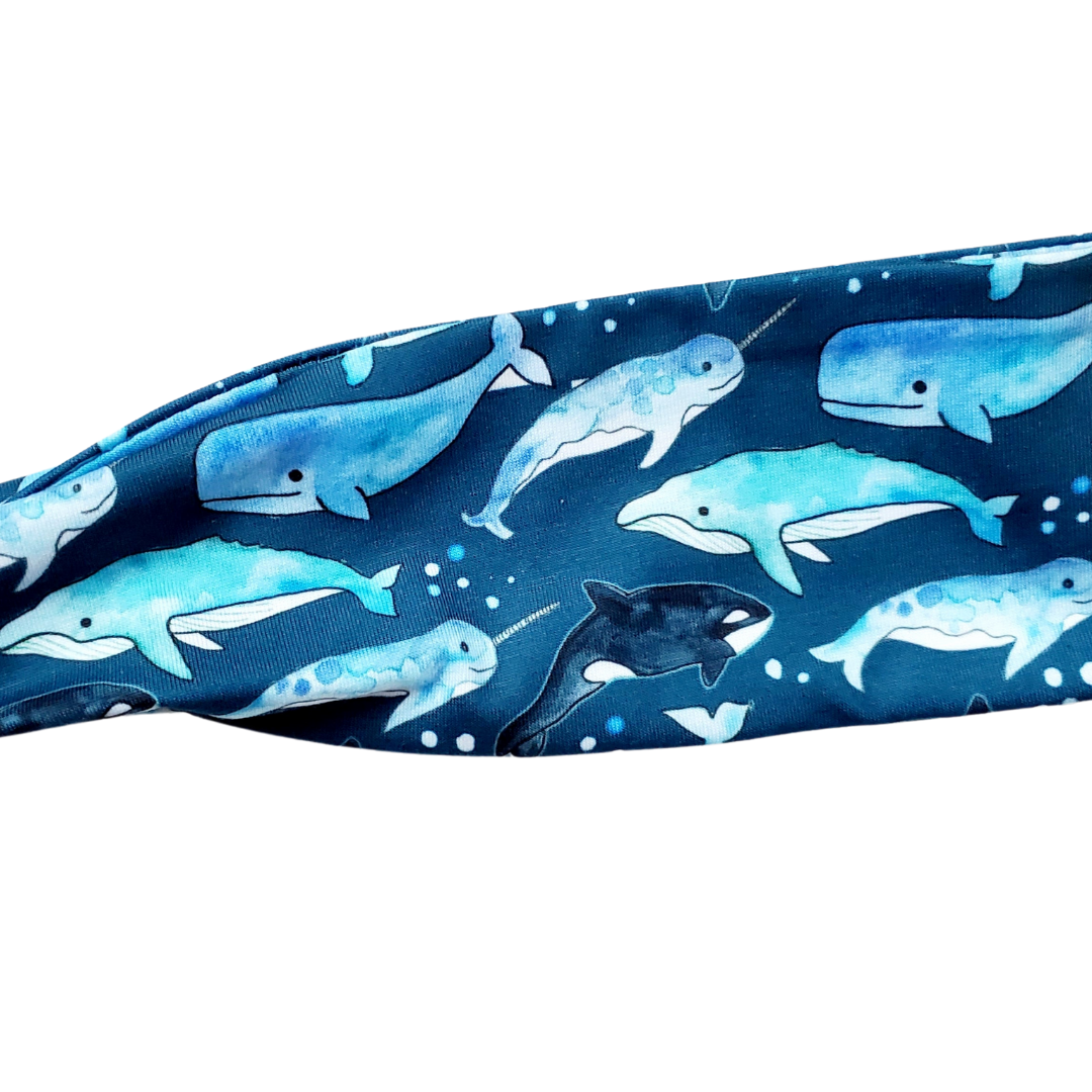 "Watercolor Whale" Headband