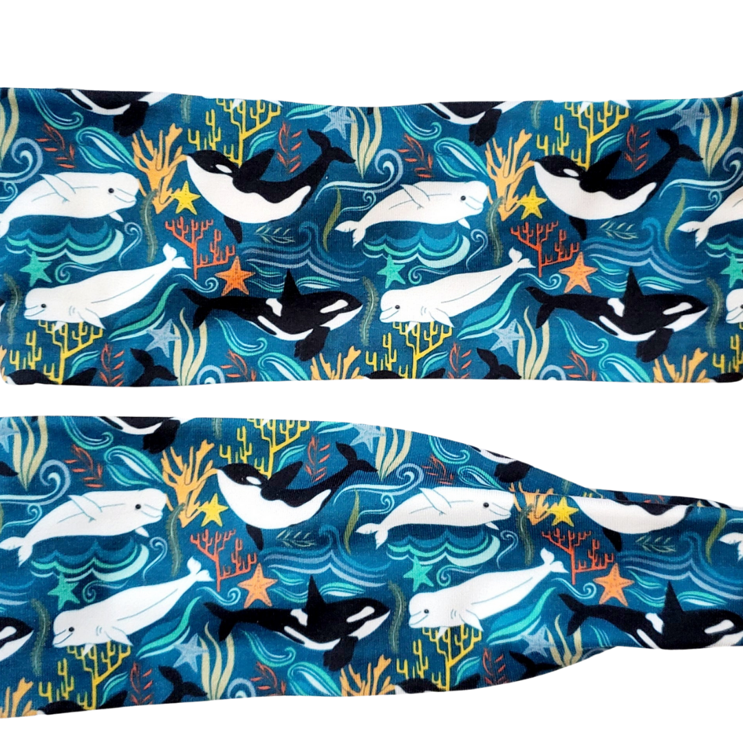"Beluga and Orca" Headband