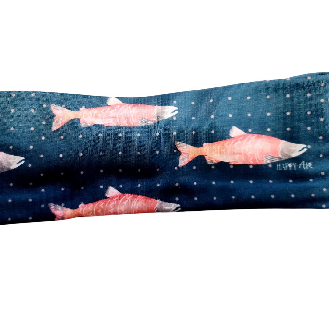 Polka Dot Salmon Headband