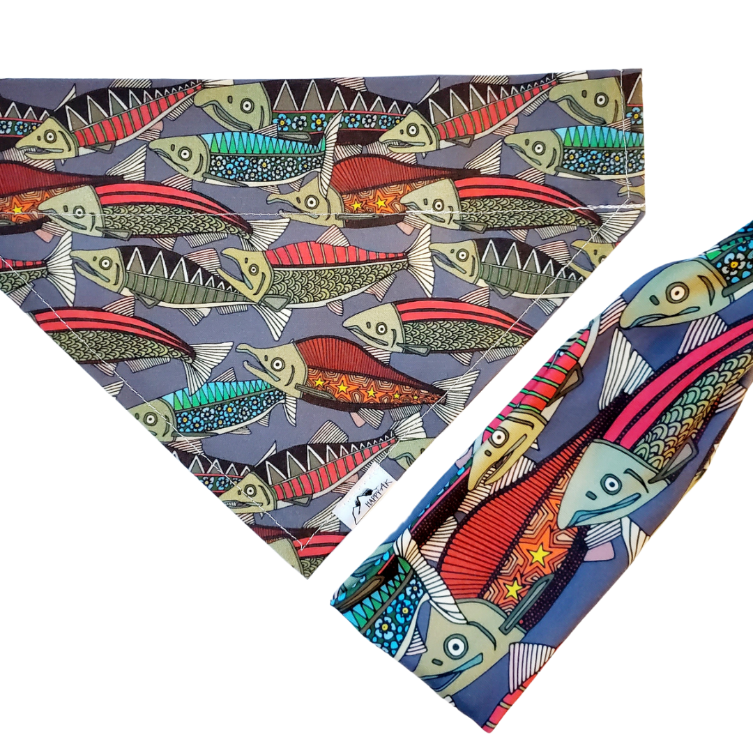 Grey Salmon Pet Bandana