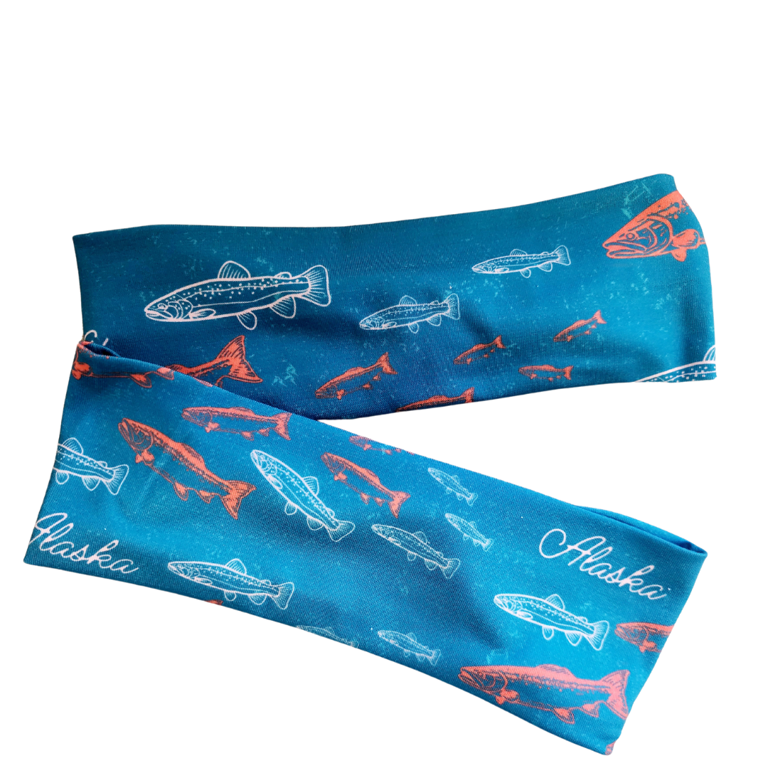 Alaska School of Salmon Headband