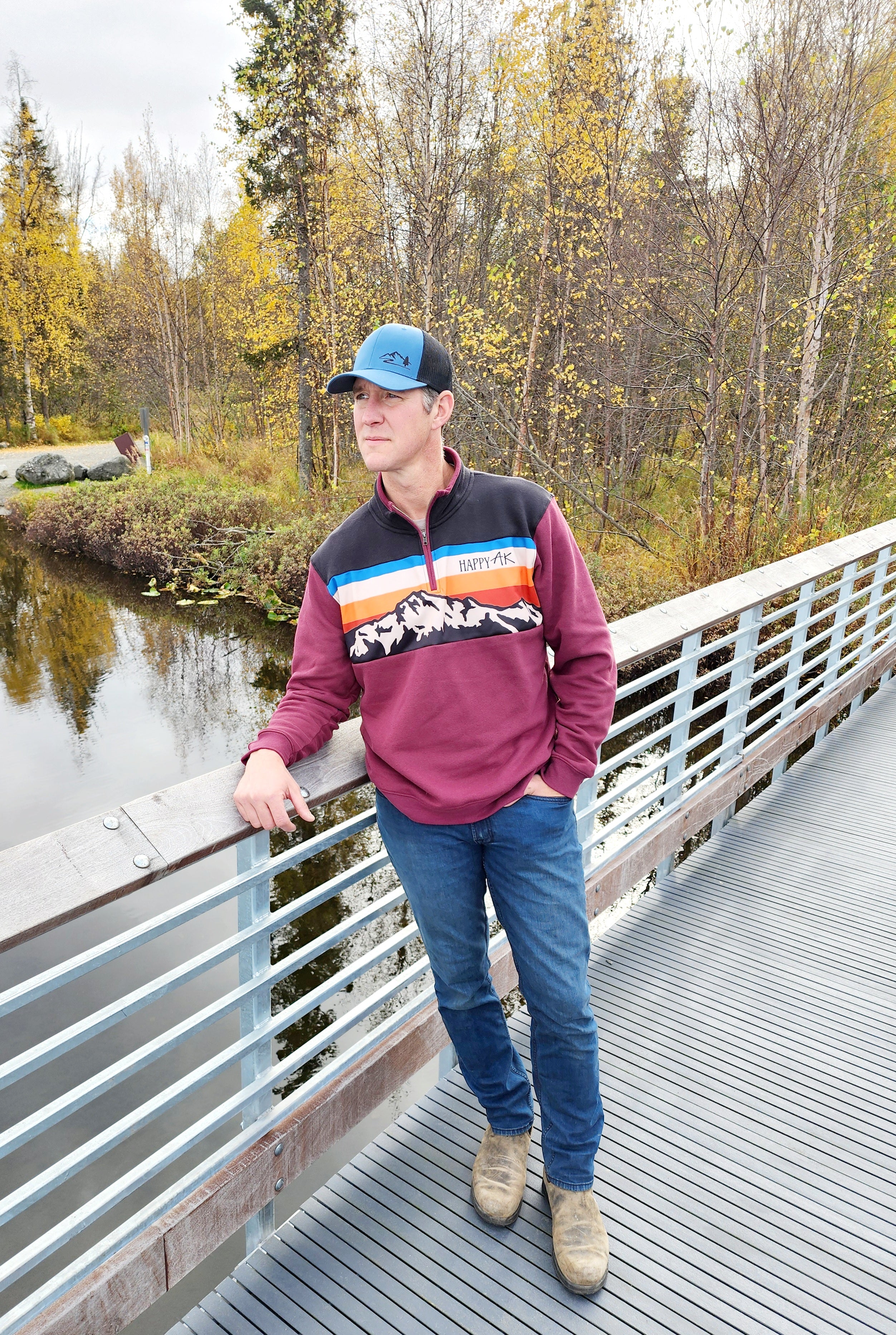 Maroon Mountain 3/4 Zip