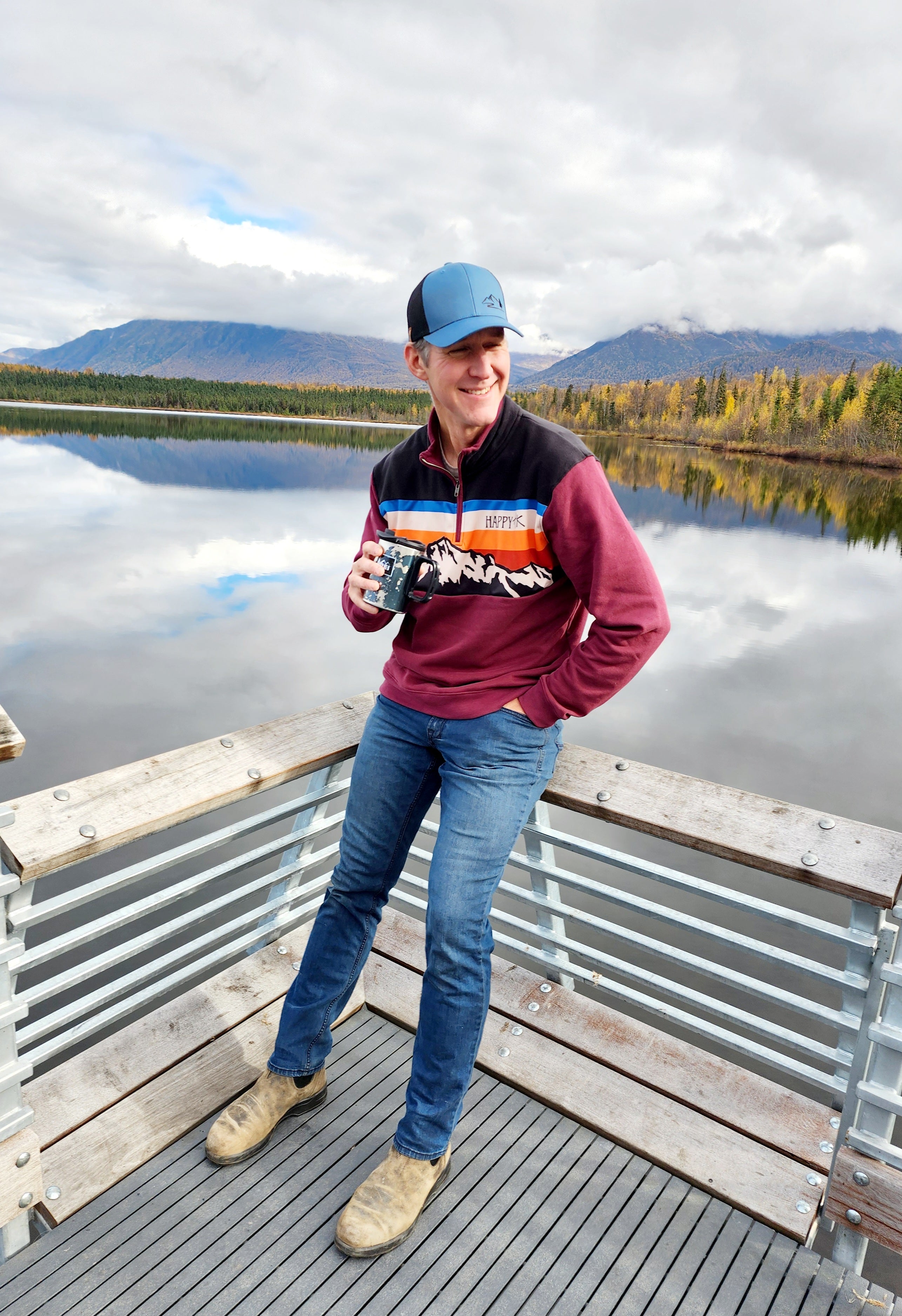 Maroon Mountain 3/4 Zip