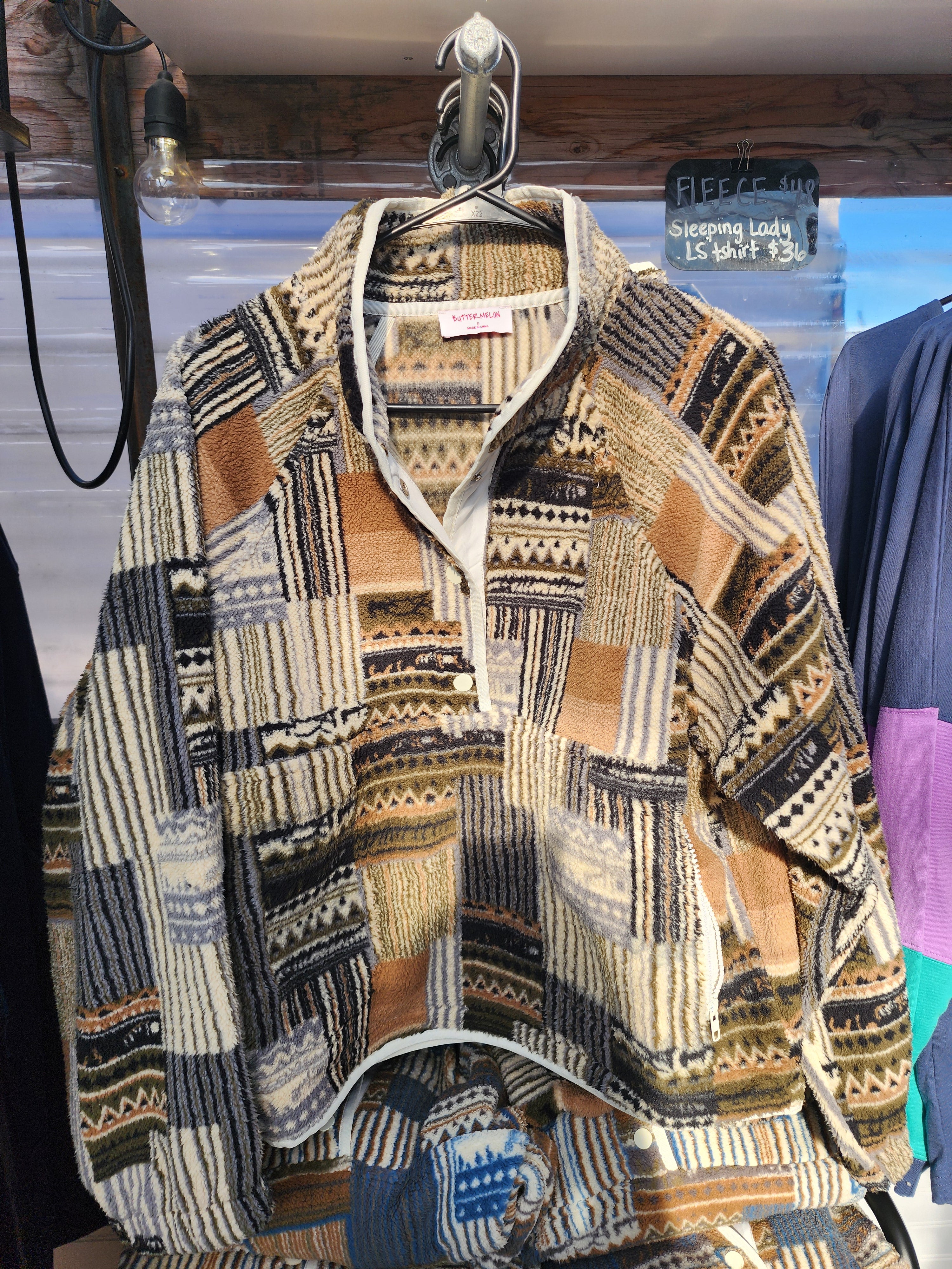 Patchwork Fleece Pullover
