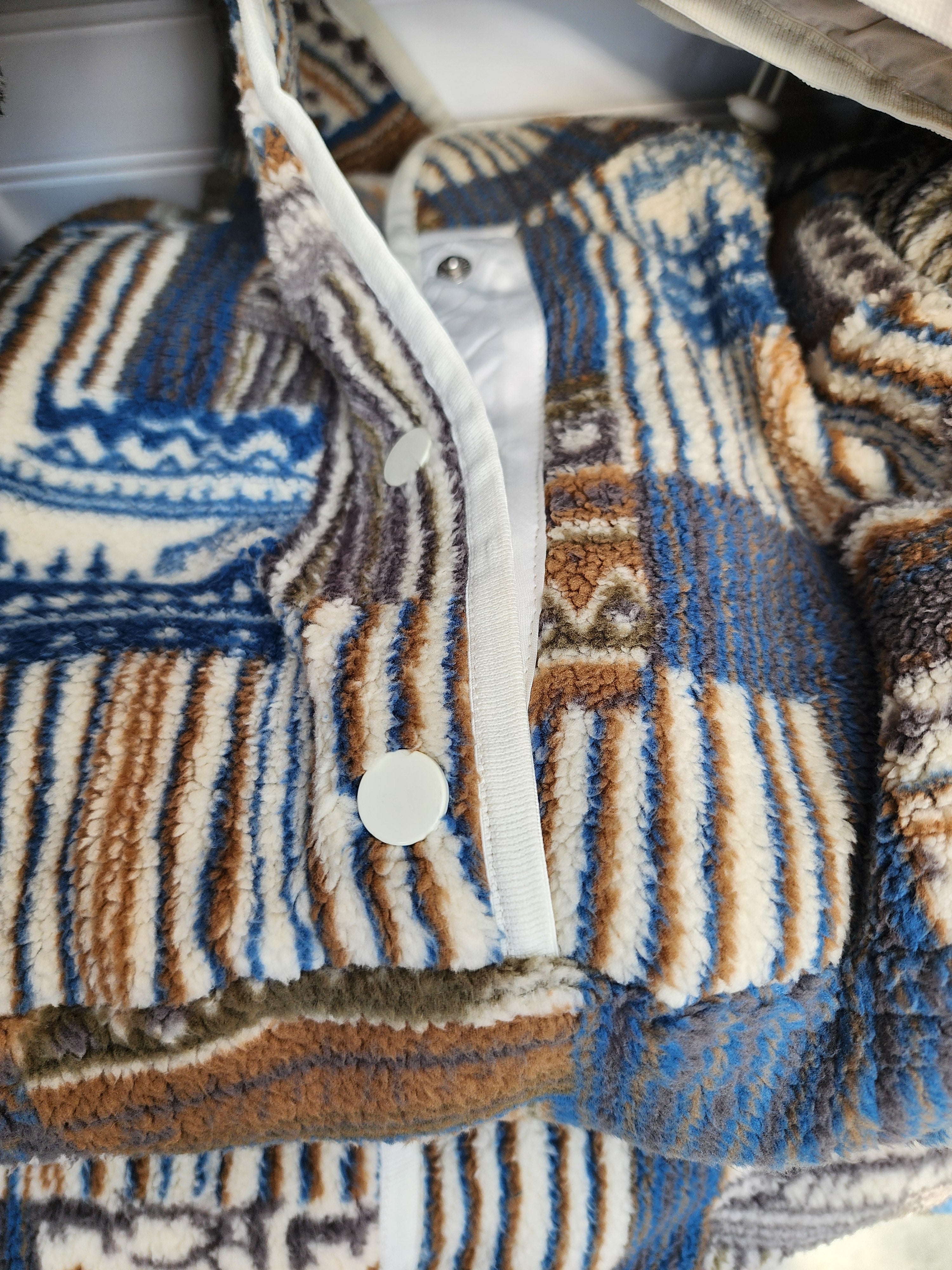 Patchwork Fleece Pullover