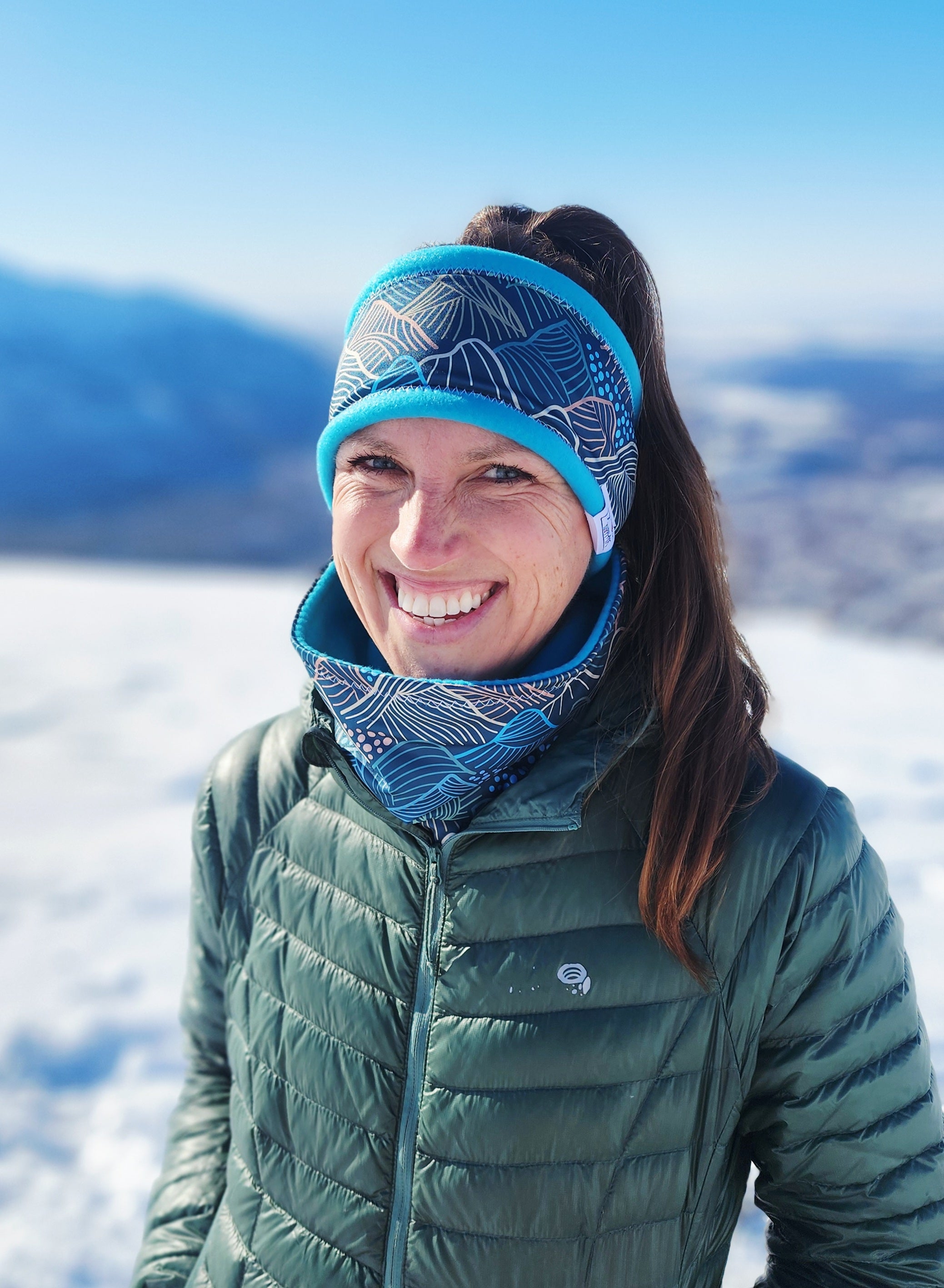 "Green Hills" Fleece Headband | Fleece Neck Warmer