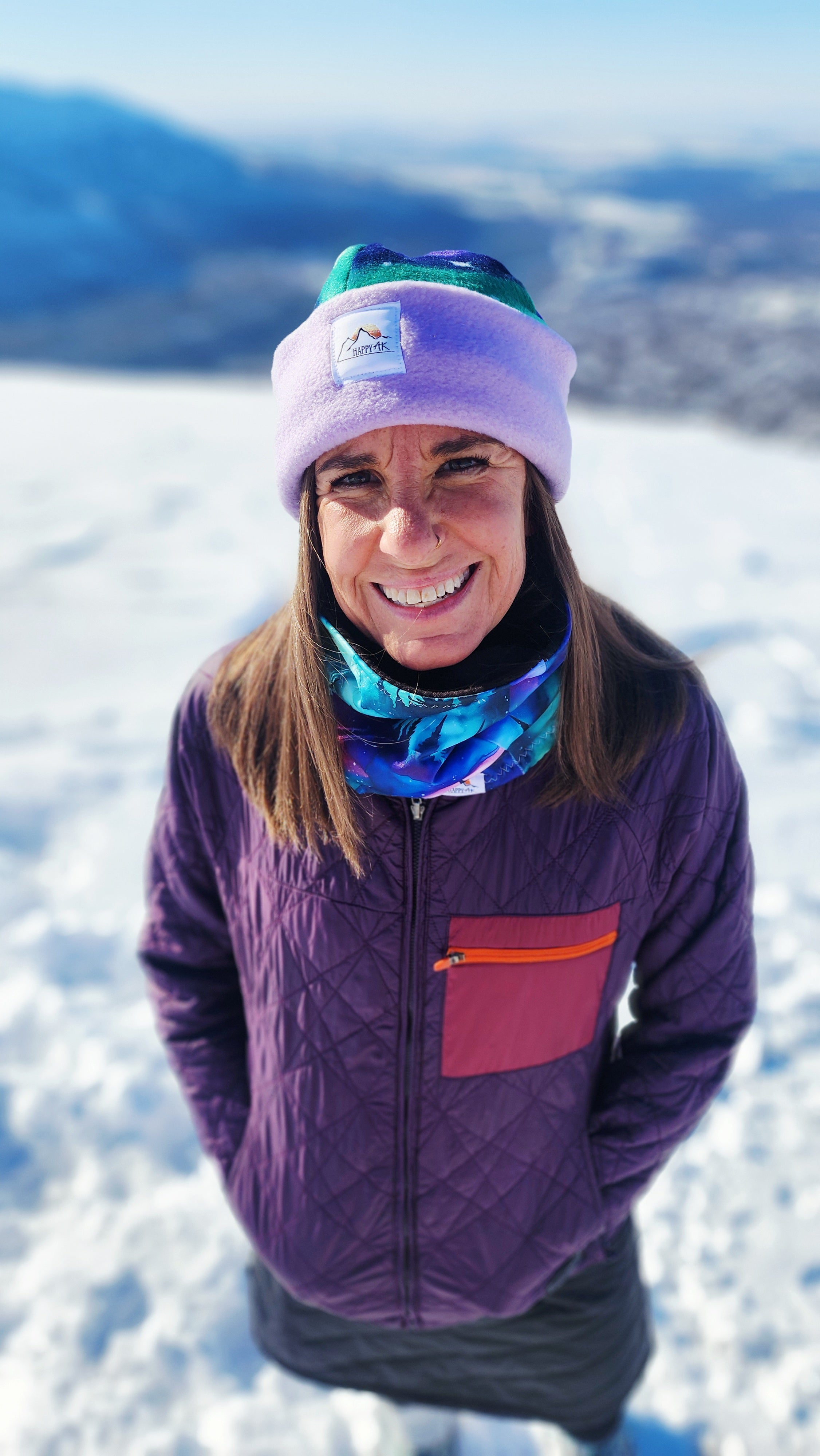 "Watercolor Forest" Fleece Headband | Fleece Neck Warmer