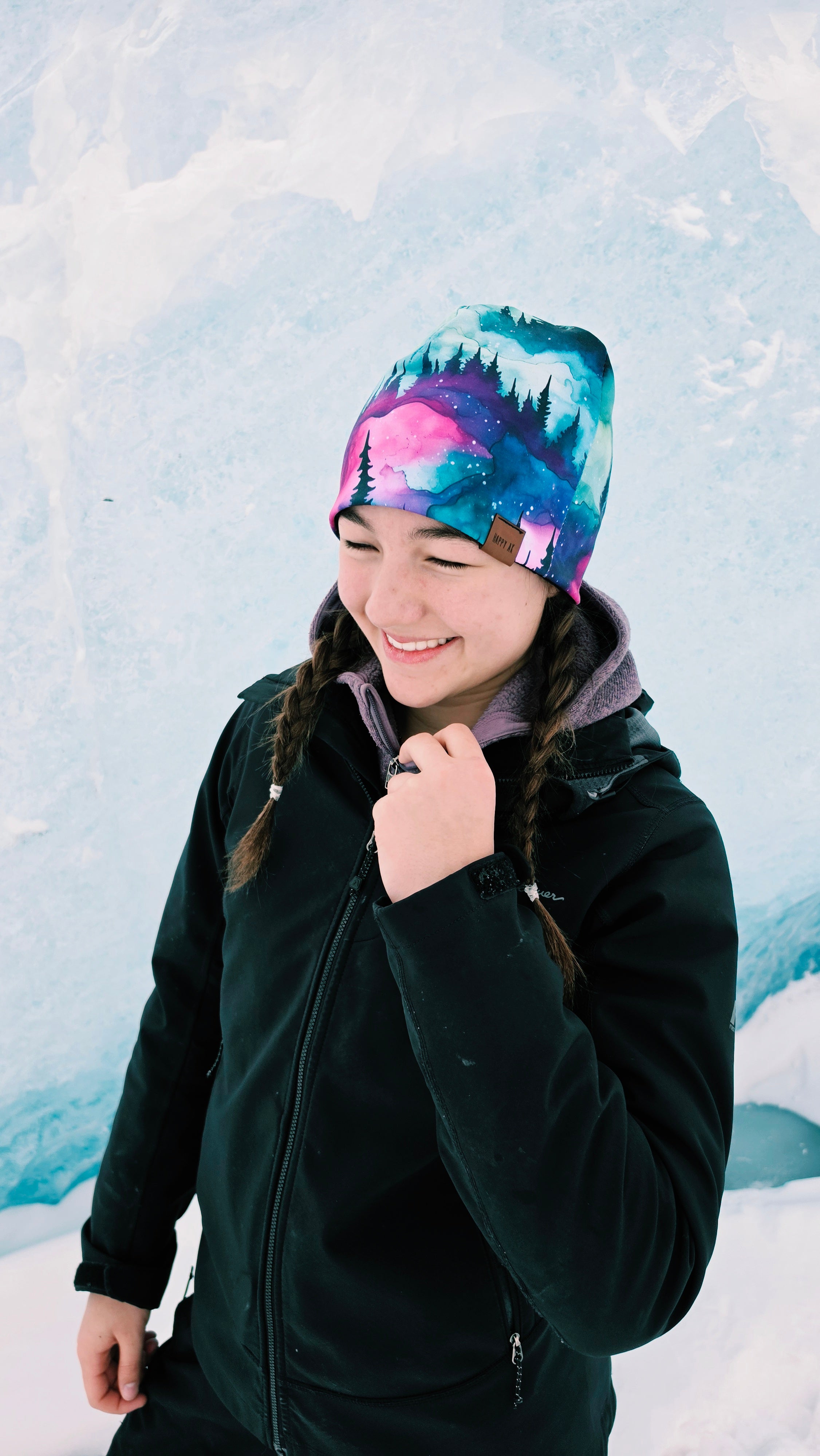 "Aurora Forest" Merino Wool Beanie