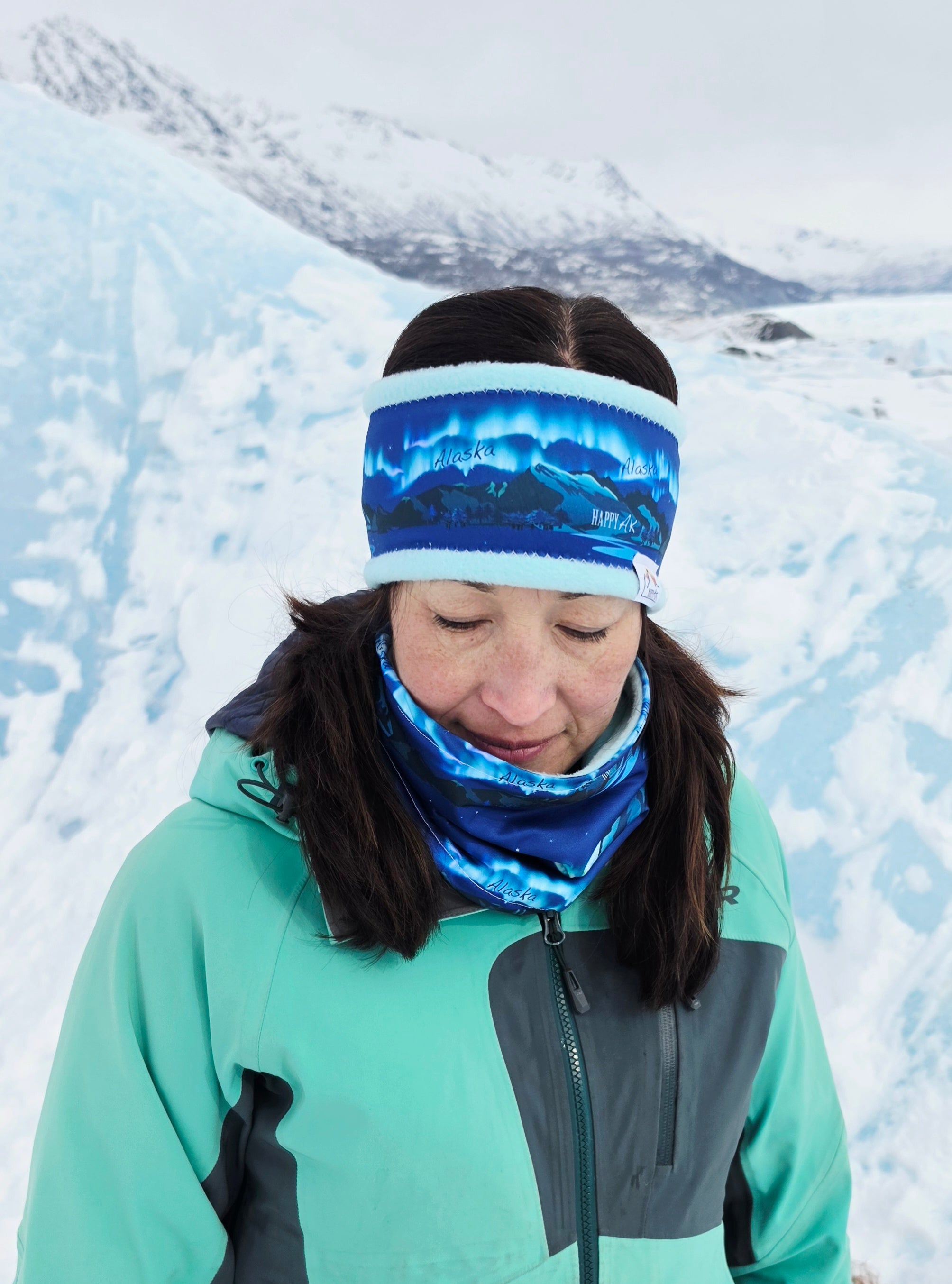 "Ak Aurora" Fleece Headband | Fleece Neck Warmer