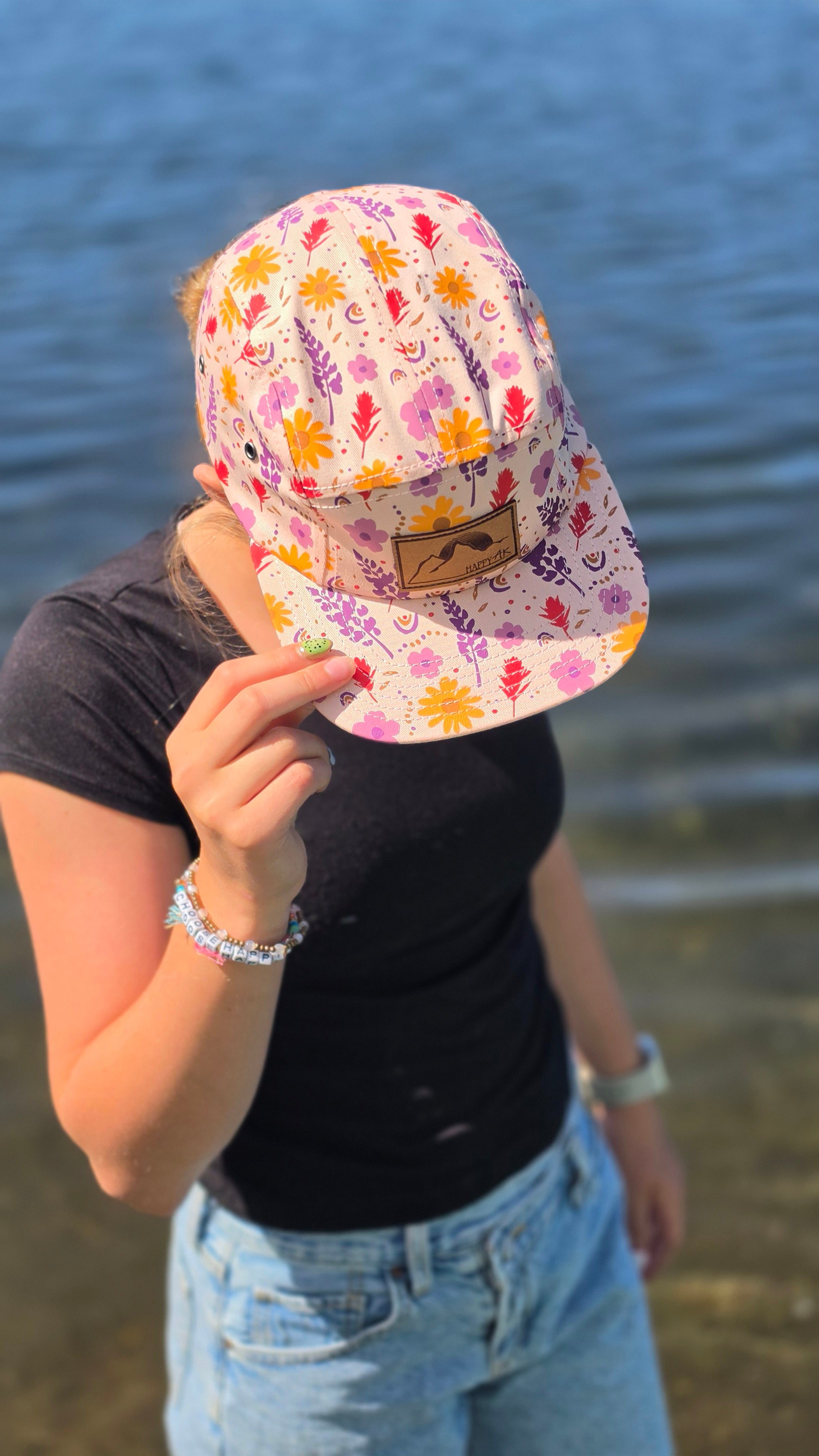 Pink Lupine Youth Camper Hat