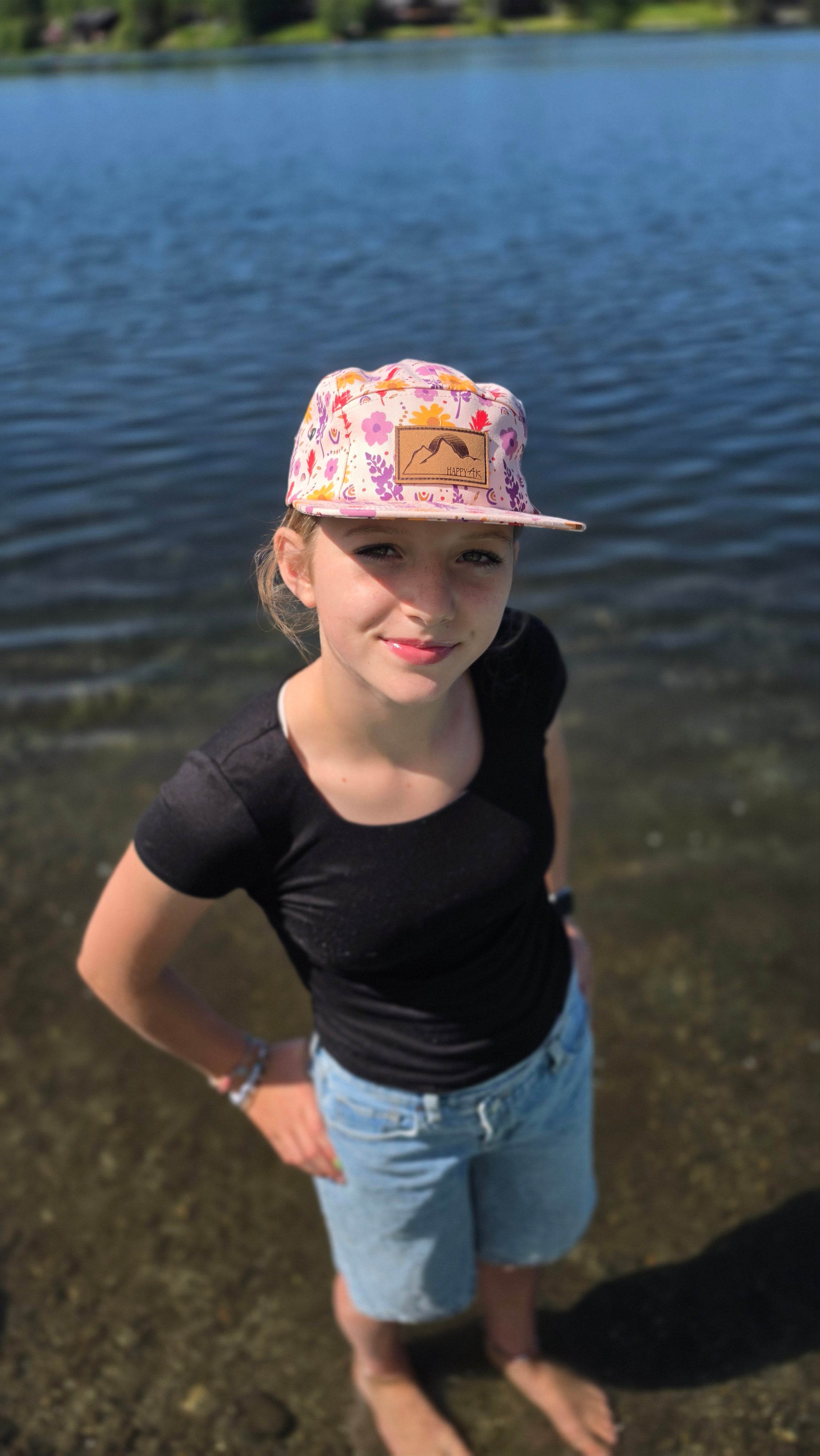 Pink Lupine Youth Camper Hat
