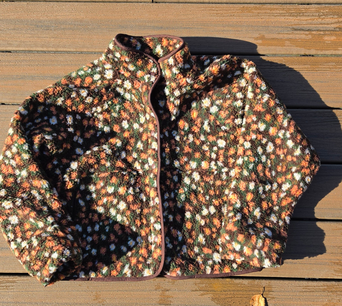 Retro Floral Fleece Jacket