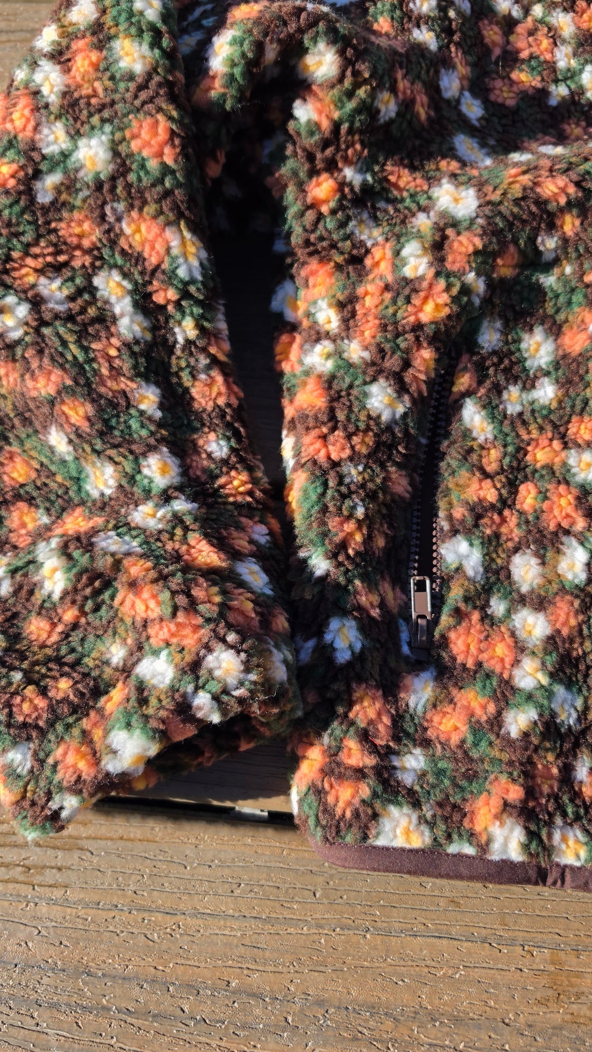 Retro Floral Fleece Jacket