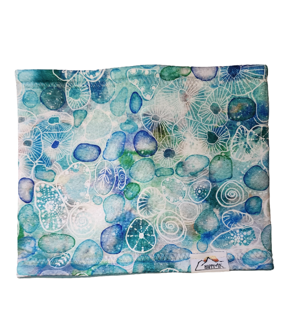 "Blue Sea Glass" Fleece Neck Warmer