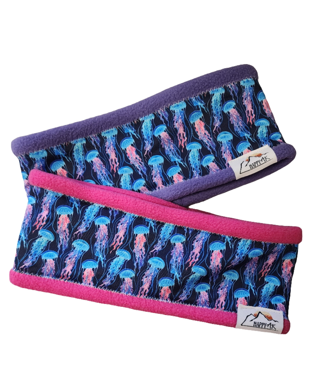 "Jellyfish" Fleece Headband | Fleece Neck Warmer