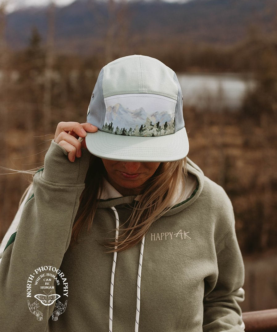 Pastel Mountain Camper Hat