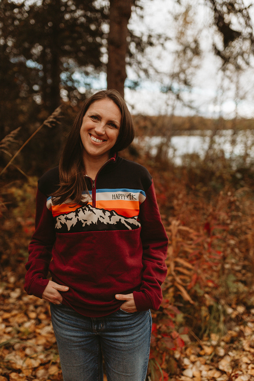 Maroon Mountain 3/4 Zip
