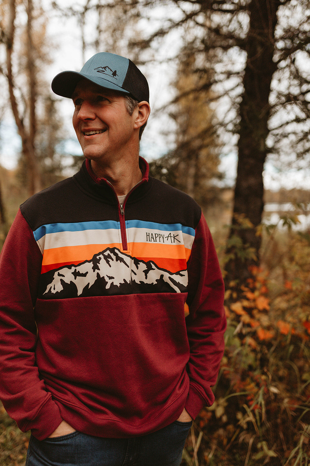 Maroon Mountain 3/4 Zip