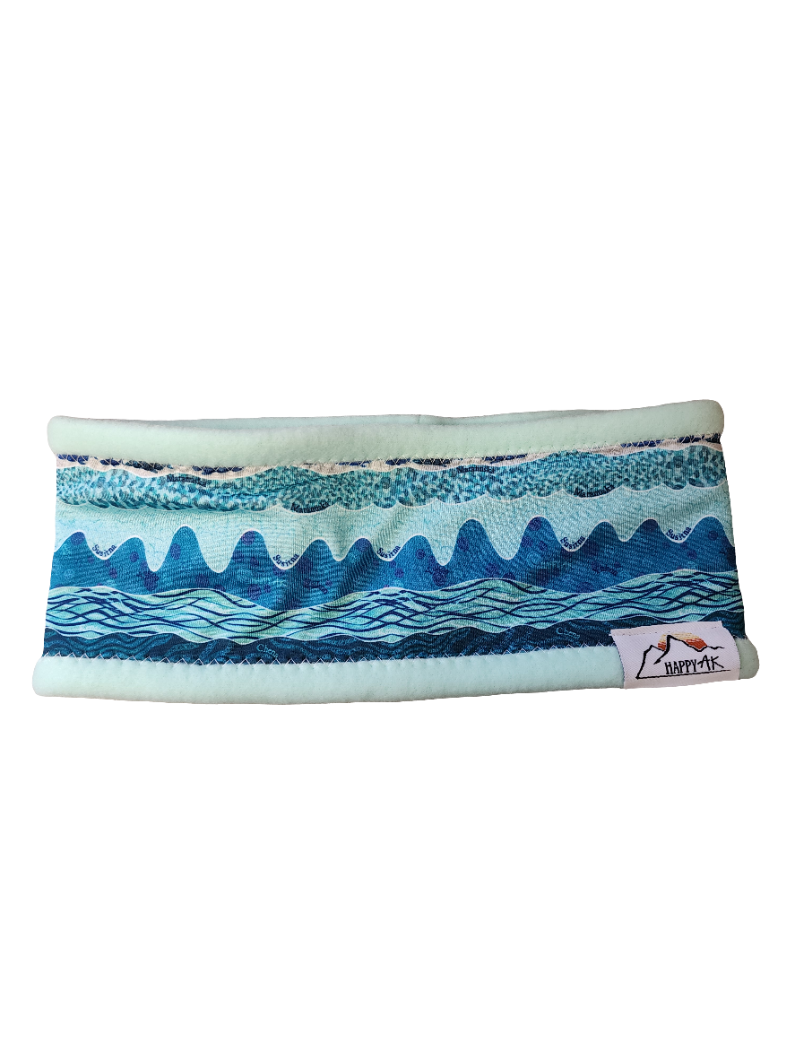 "Alaska Rivers" Fleece Headband | Fleece Neck Warmer