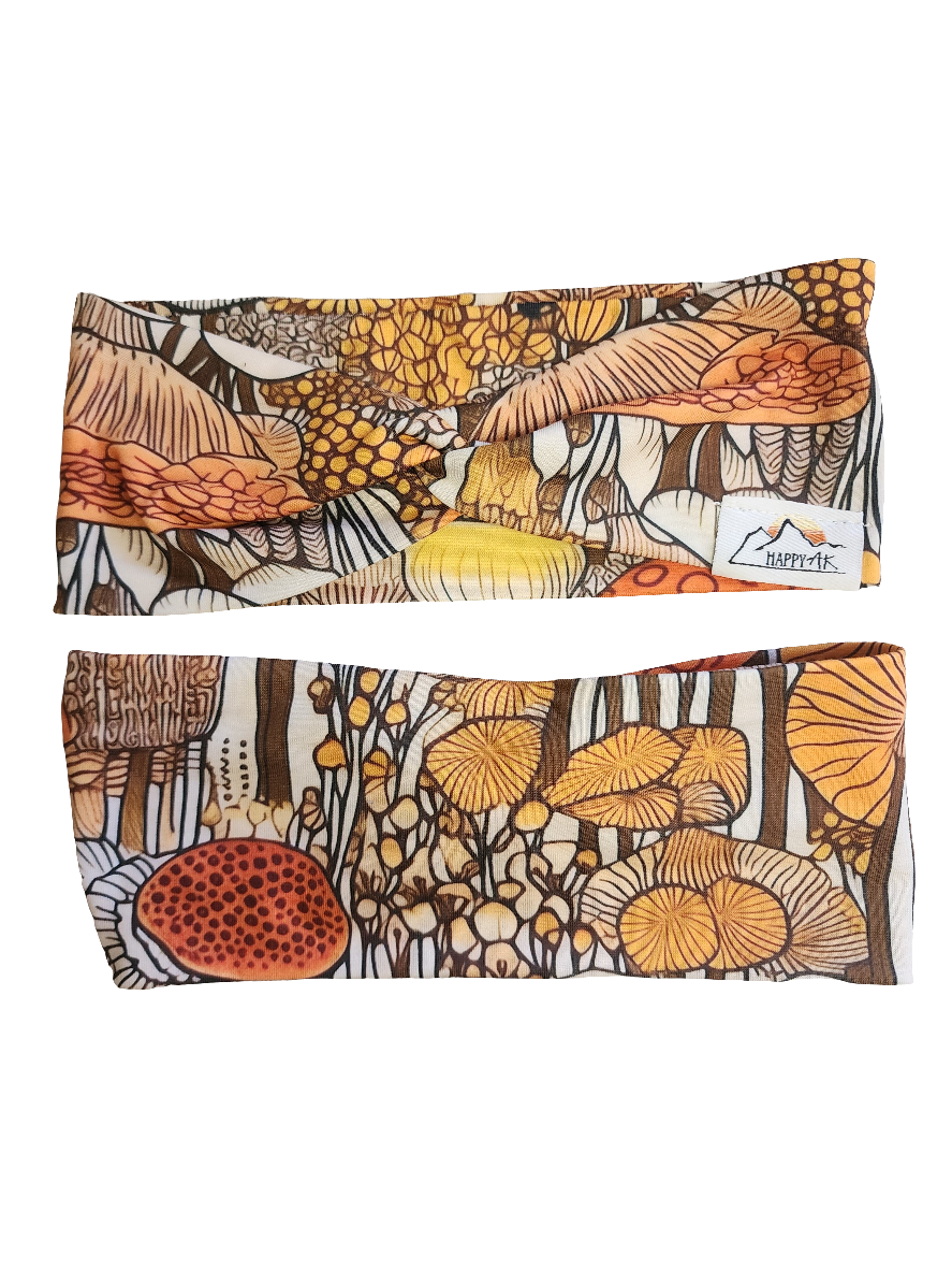 "Fall Mushrooms" Twist Headband