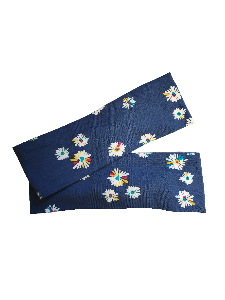 "Daisies on Blue" Headband