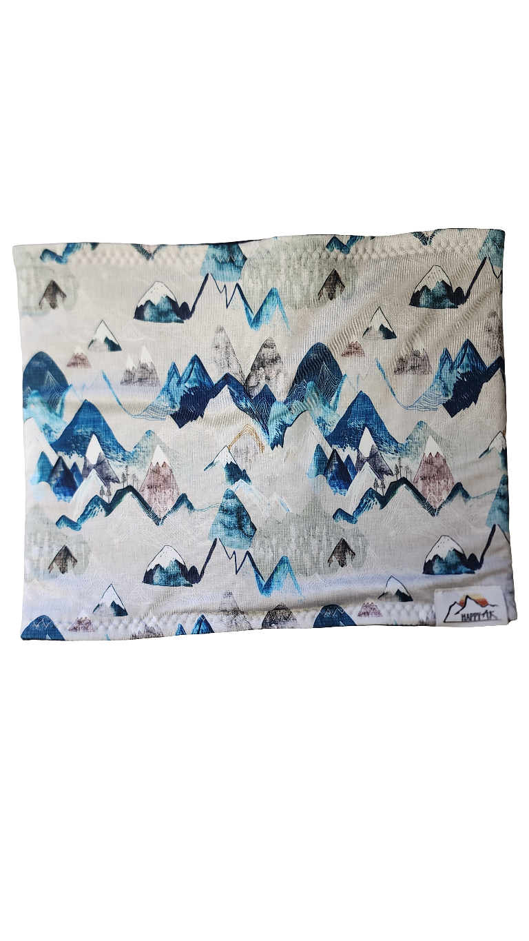"Watercolor Mountains" Fleece Headband | Fleece Neck Warmer