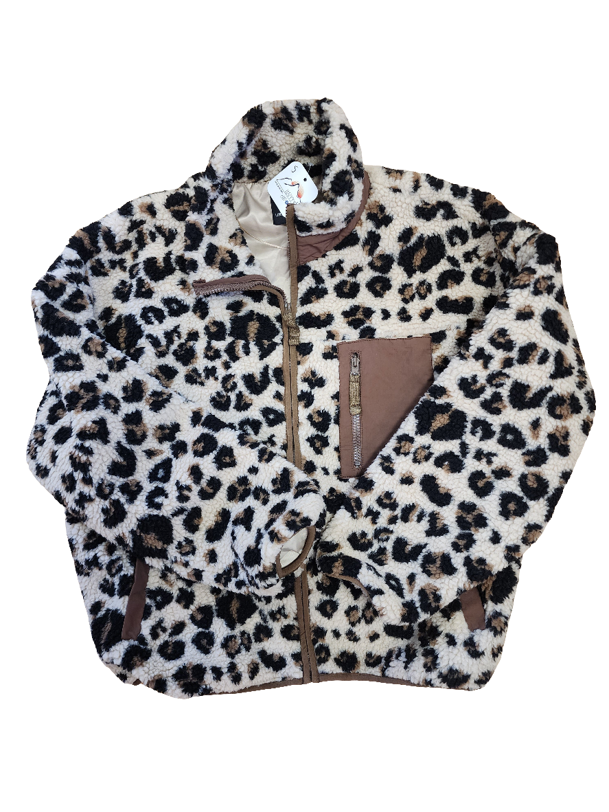 Fleece Leopard Jacket