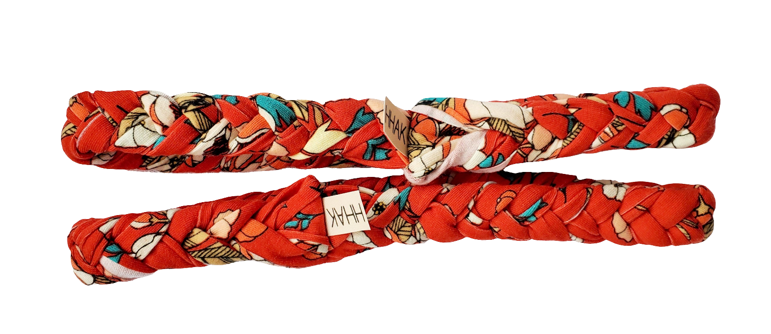 Red Floral Braided Headband