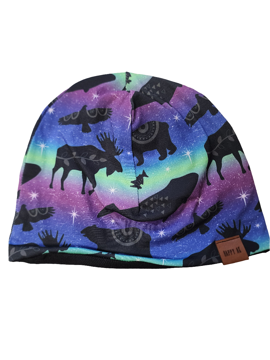 "Aurora Animals" Merino Wool Beanie