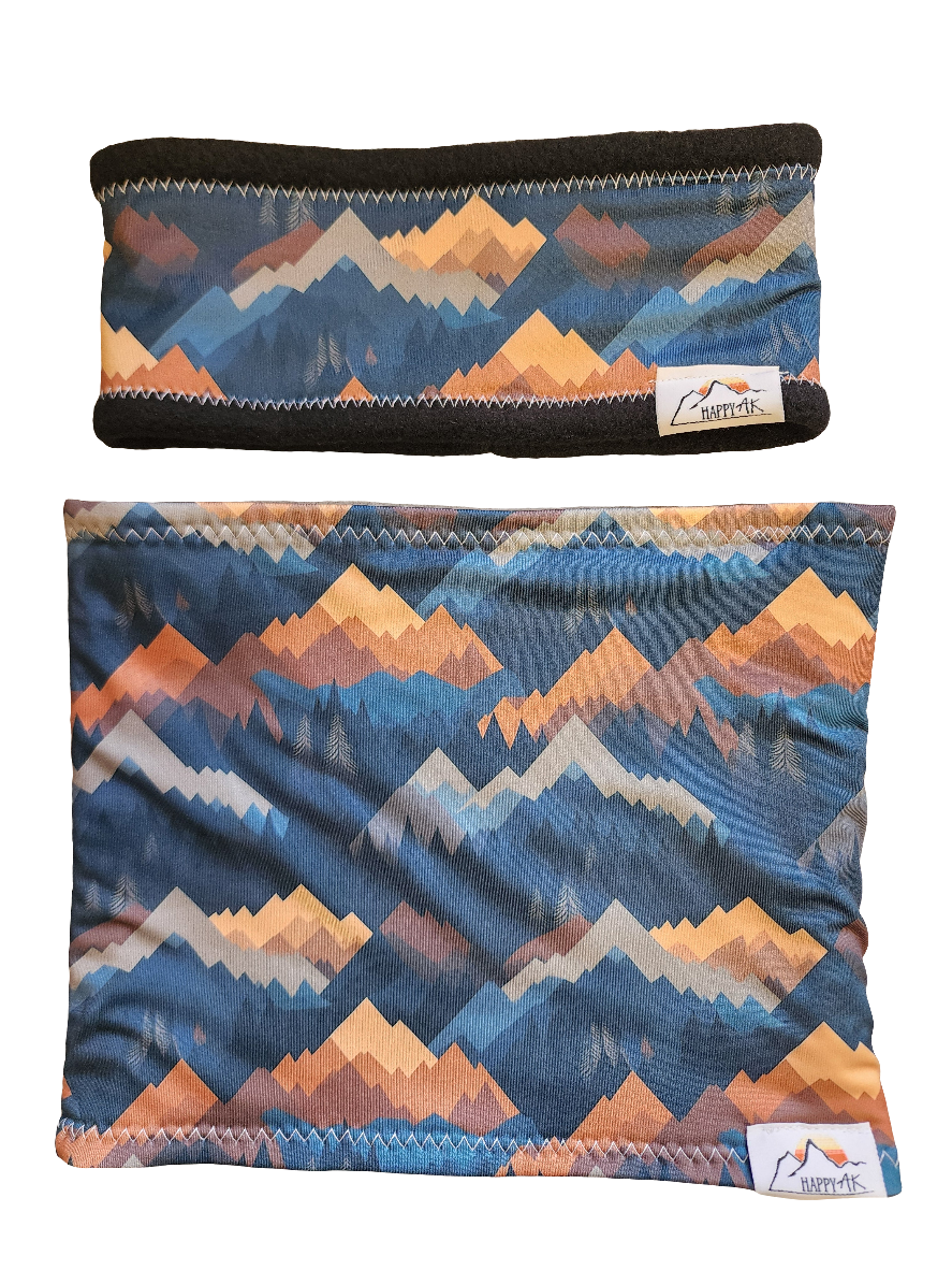 Brown Peaks Fleece Headband | Fleece Neck Warmer