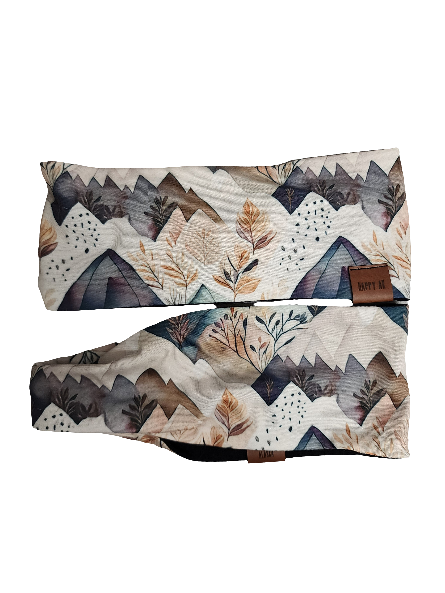 "Boho Mountains" Merino Wool Lined Headband
