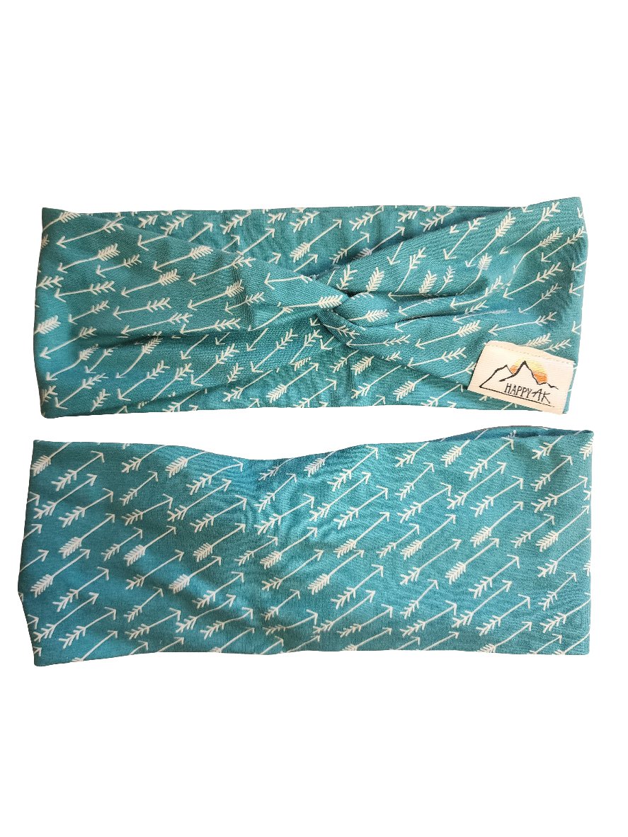 "Teal Arrows" Twist Headband