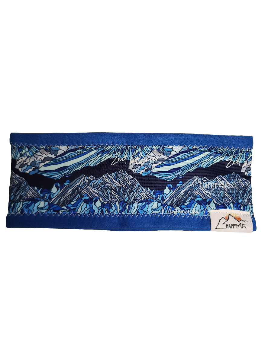 "Glaciers" Fleece Headband | Fleece Neck Warmer