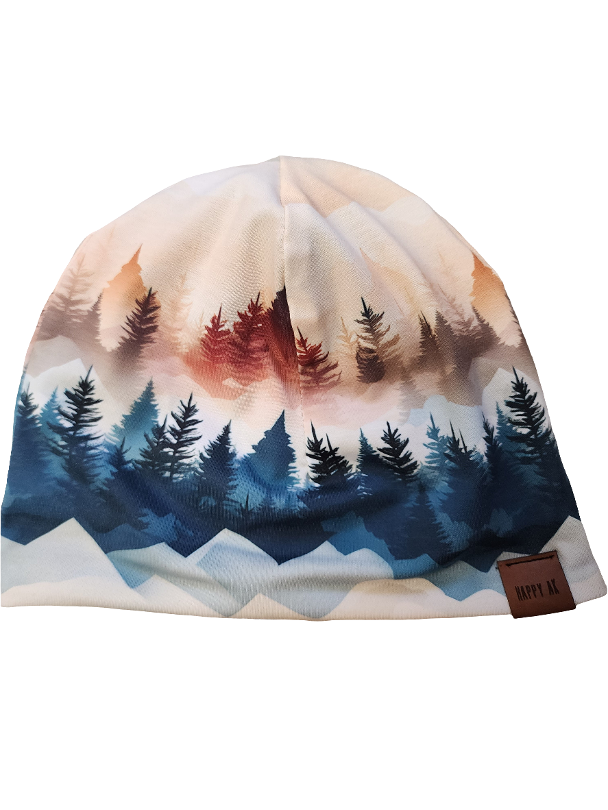 "Ombre Trees" Merino Wool Beanie