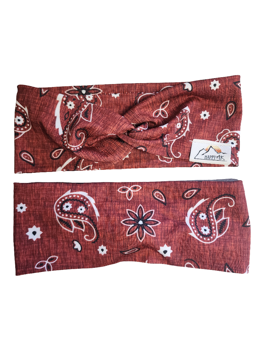"Red Bandana" Twist Headband