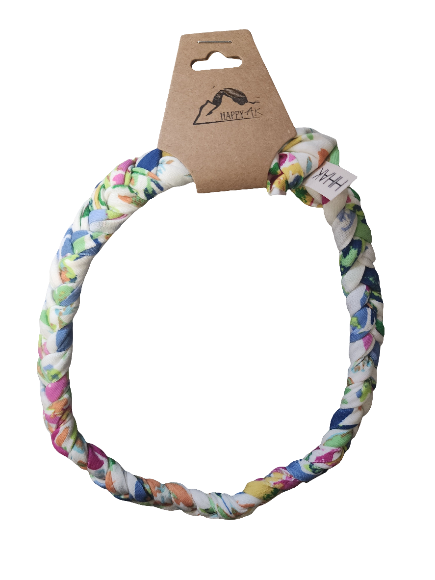 Bright Floral Braided Headband