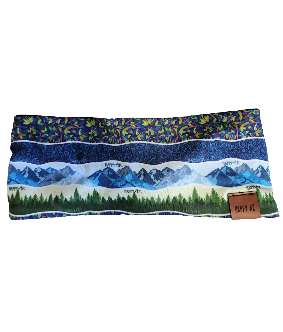 "Alaska Scene" Merino Wool Lined Headband
