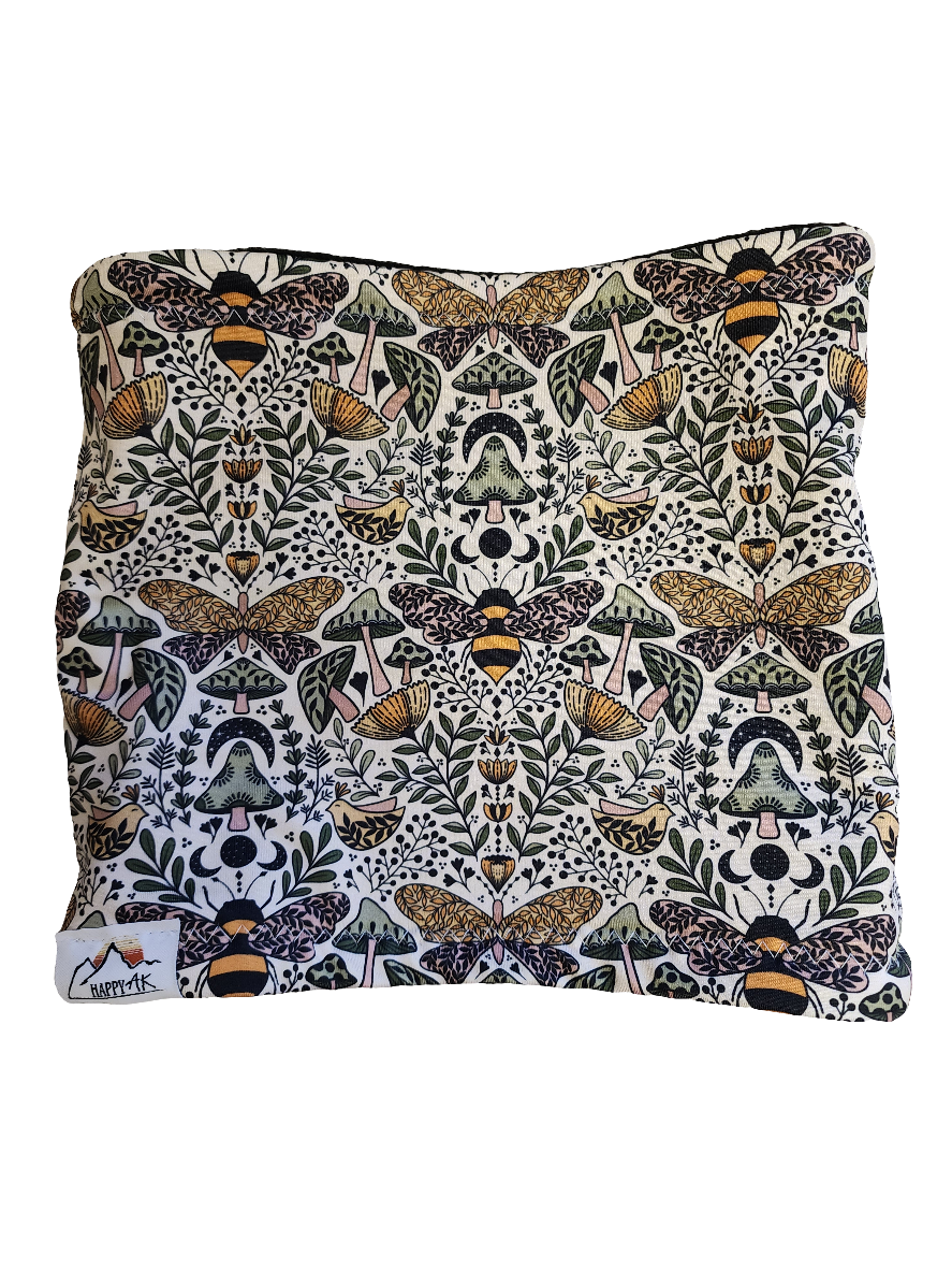 "Bees and Mushrooms" Fleece Neck Warmer