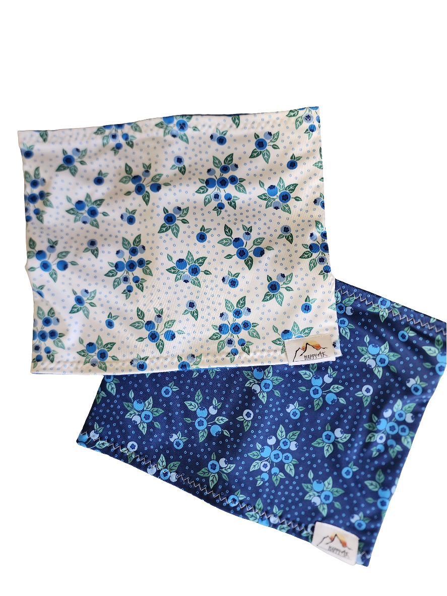 Blueberries Fleece Headband | Fleece Lined Neck Warmer