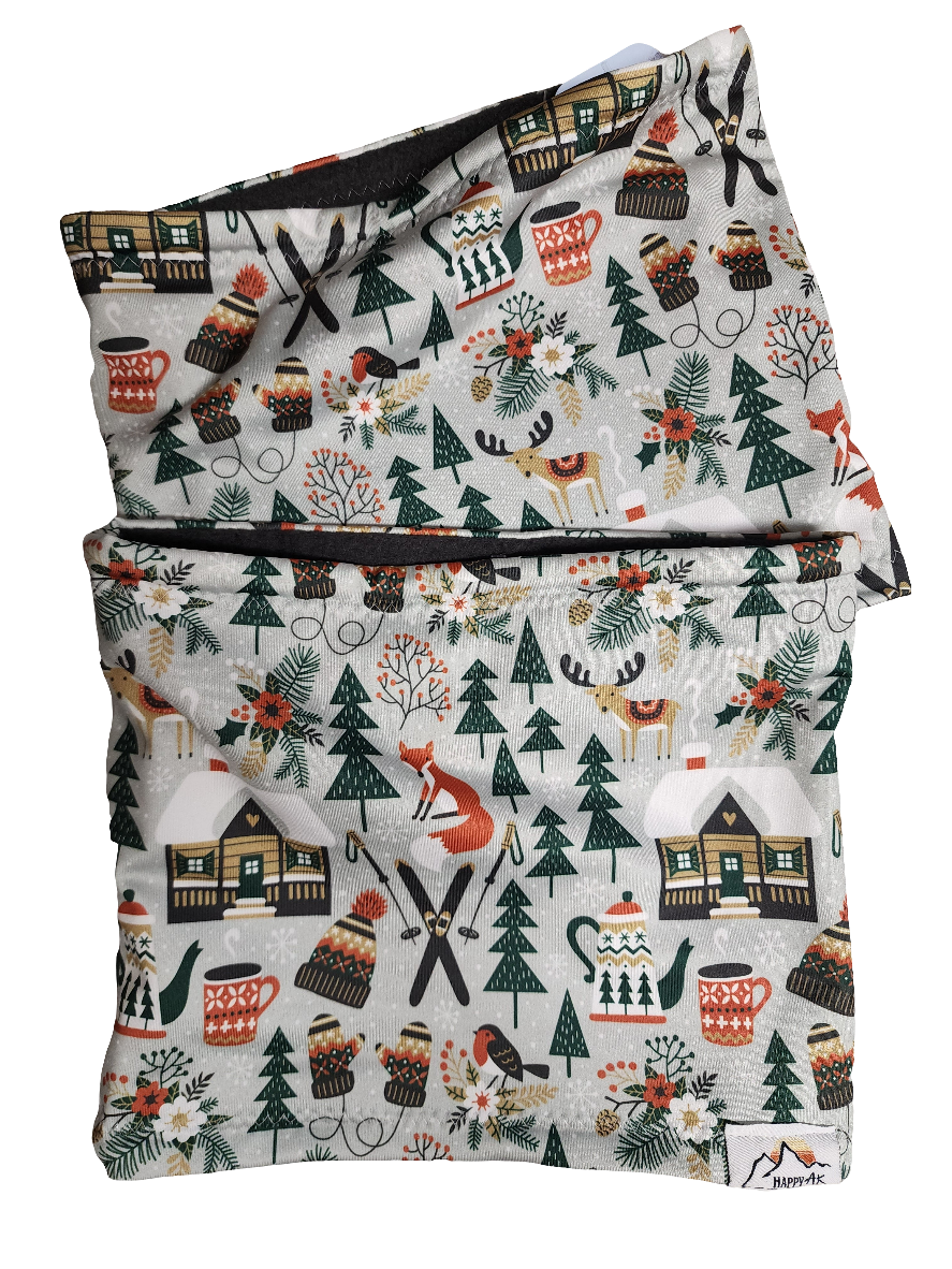 "Cabin Scene" Fleece Neck Warmer