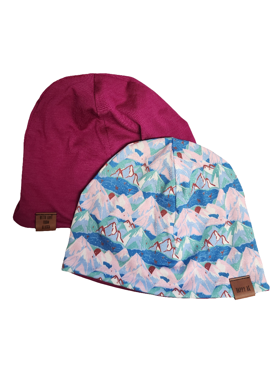 "Snowy Peaks" Merino Wool Beanie