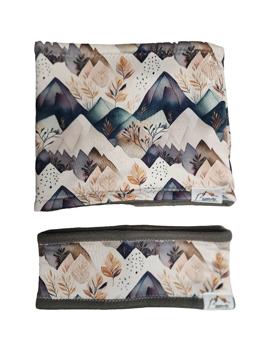 "Boho Mountains" Fleece Headband | Fleece Neck Warmer
