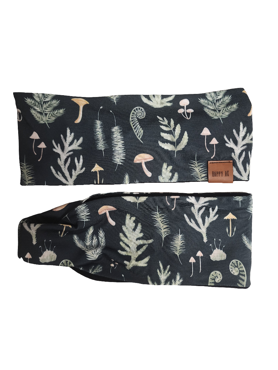 "Ferns" Merino Wool Lined Headband