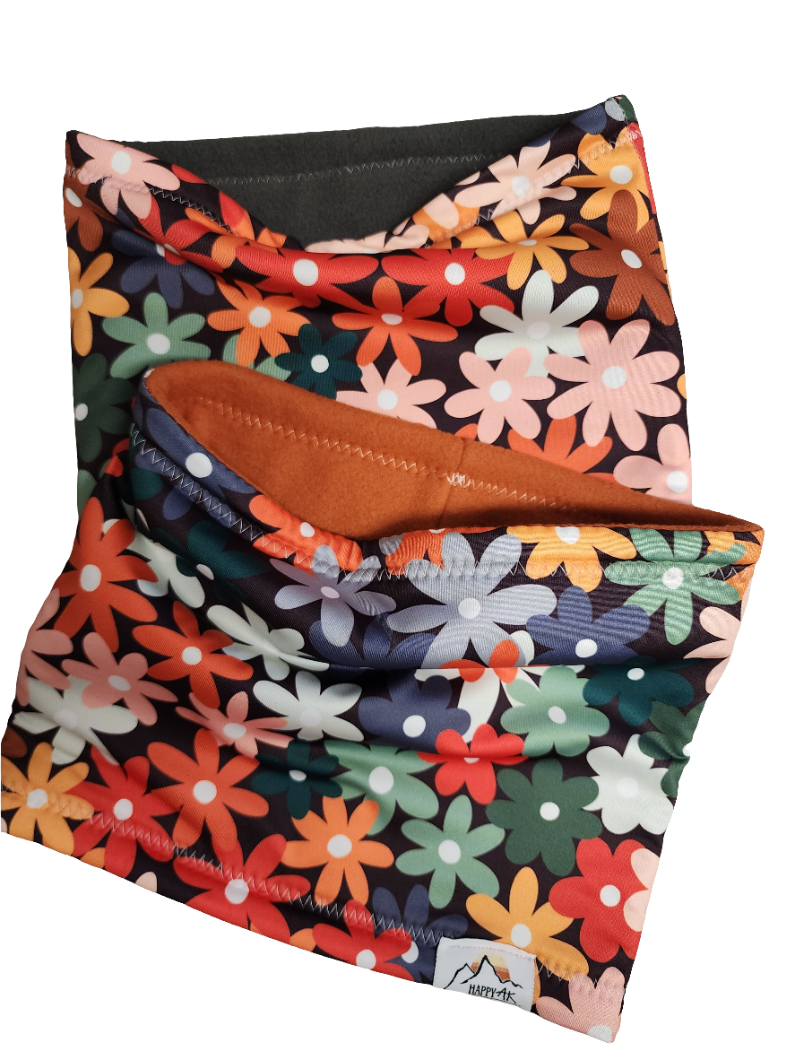 "Retro Floral" Fleece Neck Warmer