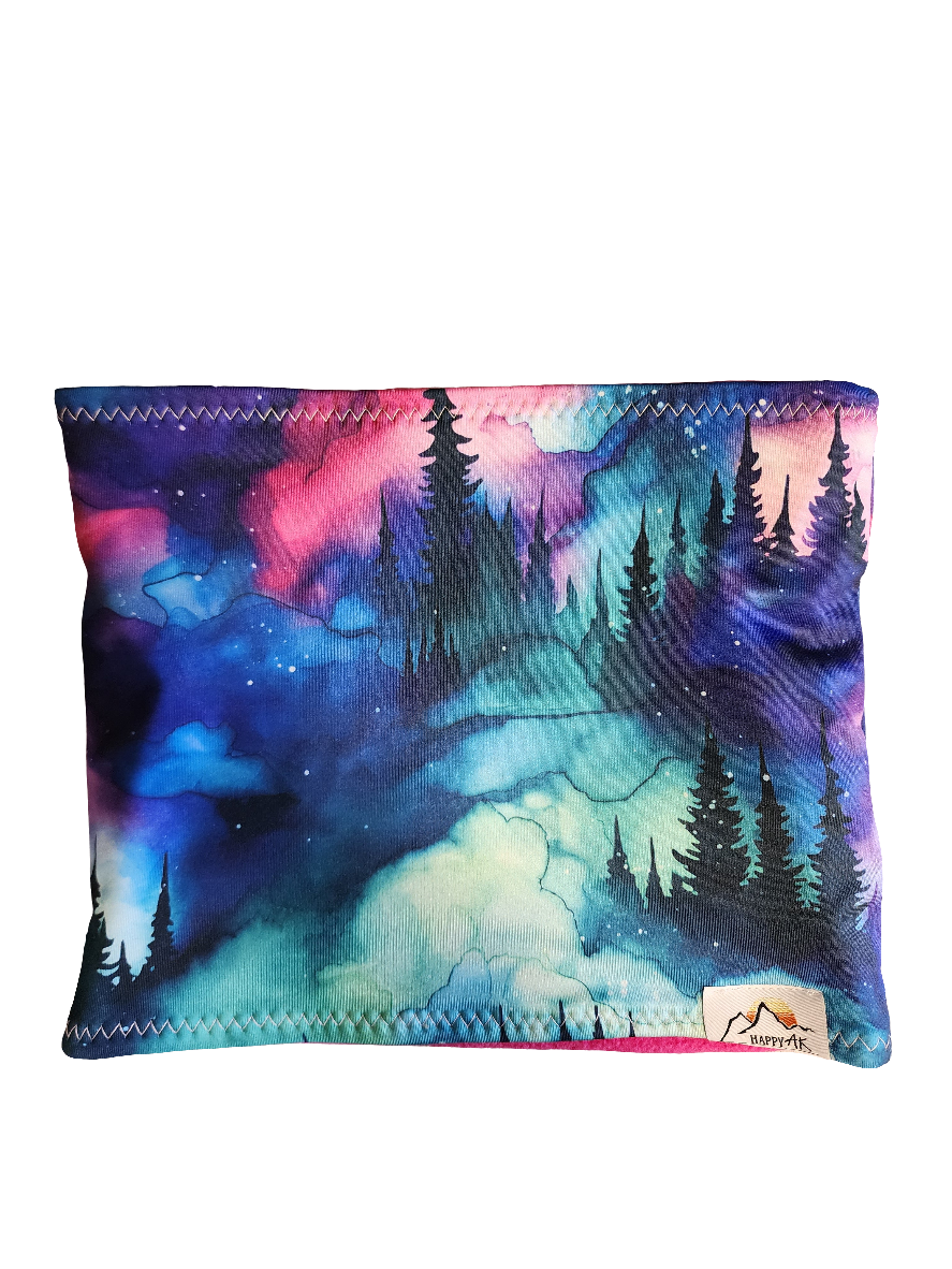 "Aurora Trees" Fleece Headband | Fleece Neck Warmer