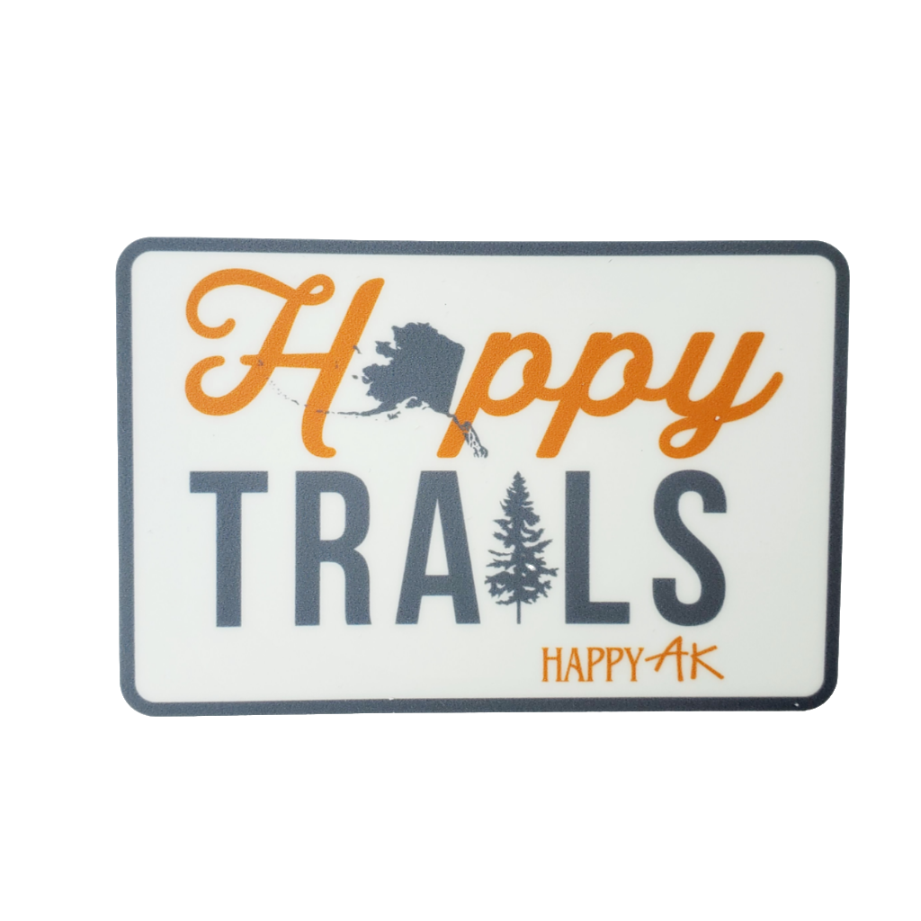 "Happy Trails" sticker